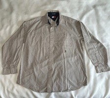 Vintage Tommy Hilfiger Long Sleeve Button Down Striped Shirt Crest Men  s Large
