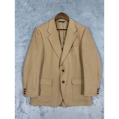 Oak Hall Sport Coat Mens 42R Tan 100% Camel Hair Bradford Gold Label Blazer USA