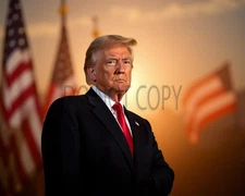 Donald  Trump American Flag AI Generated Photo MAGA President, USA 8X10 Print