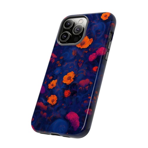 Blue Floral Phone Case, Tough Phone Case, Cute Phone Cover, Unique Gift For Her - 第 85/273 張圖片