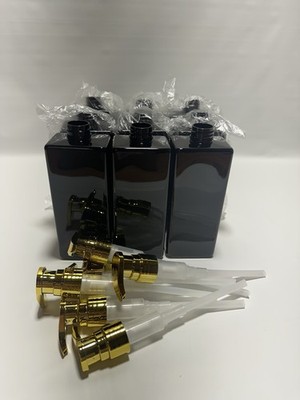 Gejoy Shampoo & Conditioner Pump Bottles 17oz Black Set of 9 (7 Pumps)