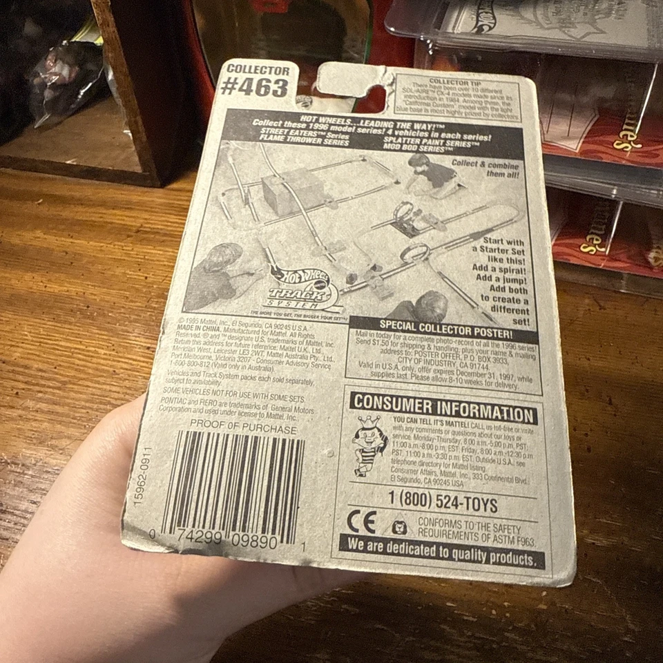 Tarjeta Hot Wheels Pontiac Fiero 2m4 # 463 de Mattel Foto 4 de 4