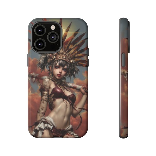 Phone Ink - Cover Case for iPhone Galaxy Pixel - Ancient Aztec Girl Headdress - Picture 82 of 261
