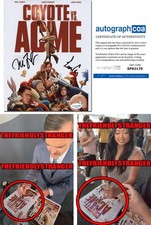 Will Forte & Lana Condor signed "COYOTE vs ACME" 8x10 Photo EXACT PROOF d ACOA