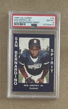 1988 Cal Cards Ken Griffey Jr San Bernardino Spirit Rookie Card #34 PSA 8