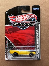 2010 Hot Wheels Garage 70 Ford Mustang Mach 1 Real Riders Yellow And Black