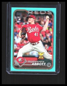 2024  Andrew Abbott Rookie Card - Topps Series 1 -#214 Aqua Cincinnati Reds 