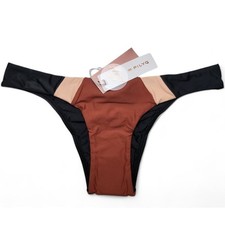 NWT PQ Swim Henna Color Block  Teeny Bikini Swim Bottom Women's PILYQ Size M