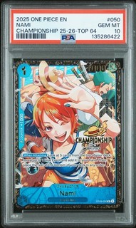 2025 One Piece Promo Champ 25 26 top 64 #050 Nami PSA 10