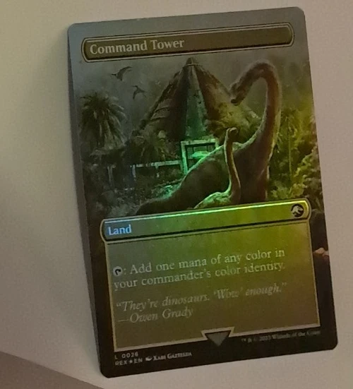 Command Tower Borderless FOIL EX Ixalan Jurassic World Magic the Gathering MTG - Image 2 of 3