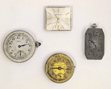 Lot of 4 Vintage Watch Movements (For Parts/Repair)