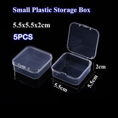 Clear Small Plastic Storage Box Jewelry Beads Organizer Case Container Durable