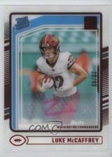 2024 Panini Clearly Donruss Rated Rookie Stars 28/49 Luke McCaffrey Auto 0rd2