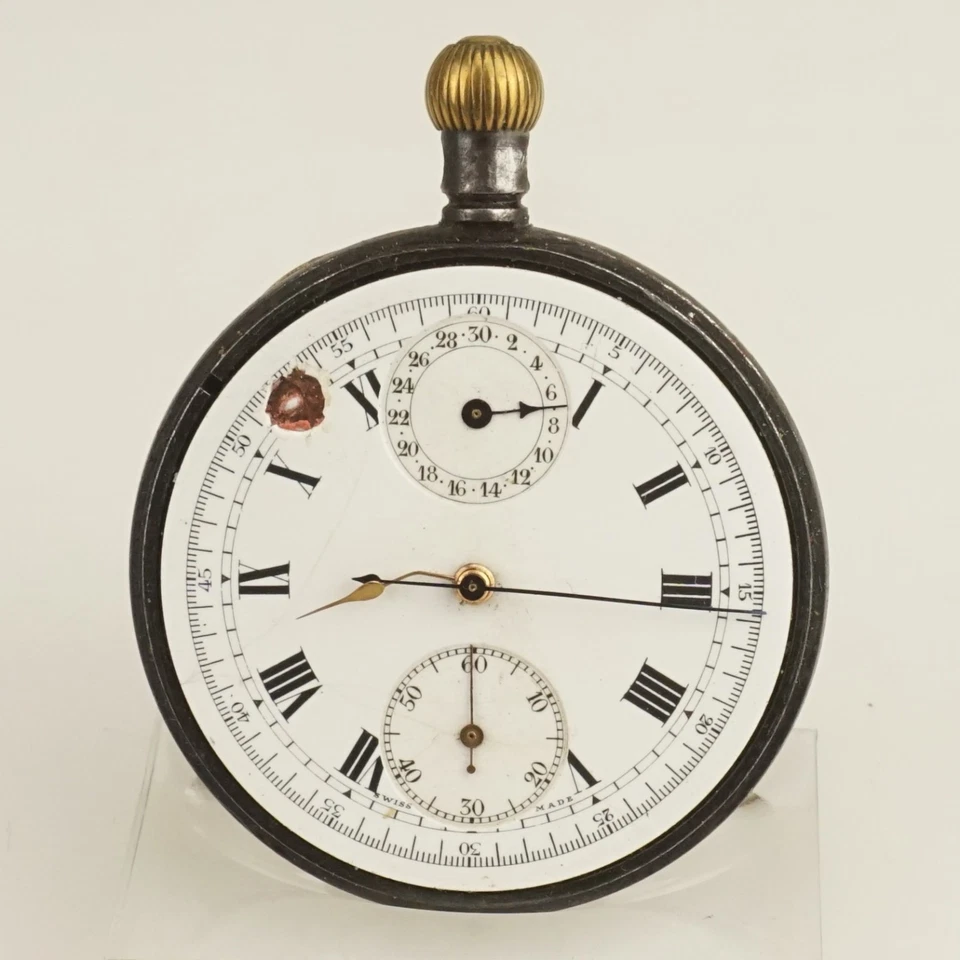 Rare! CHRONOGRAPH Pocket Watch Men's no fusee duplex chronometer no repeater RAR - Image 2 of 4