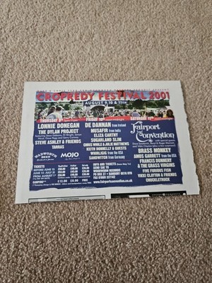 TBOOKM4 MAGAZIN WERBUNG 5X8'' CROPREDY FESTIVAL 2001 - LONNIE DONEGAN, DE DANNAN 