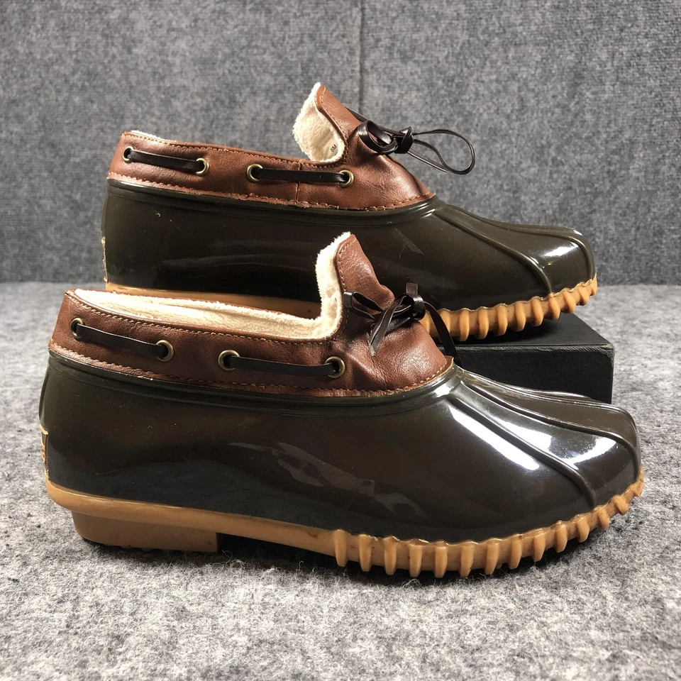 Sporto утка туфли женщин размер 8 коричневый зеленый Katie резиновая подкладка стриженный мех с подкладкой - Изображение 2 из 4