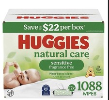 Huggies Natural Care Sensitive Baby Wipes 1088 Count 17 Pack Fragrance Free
