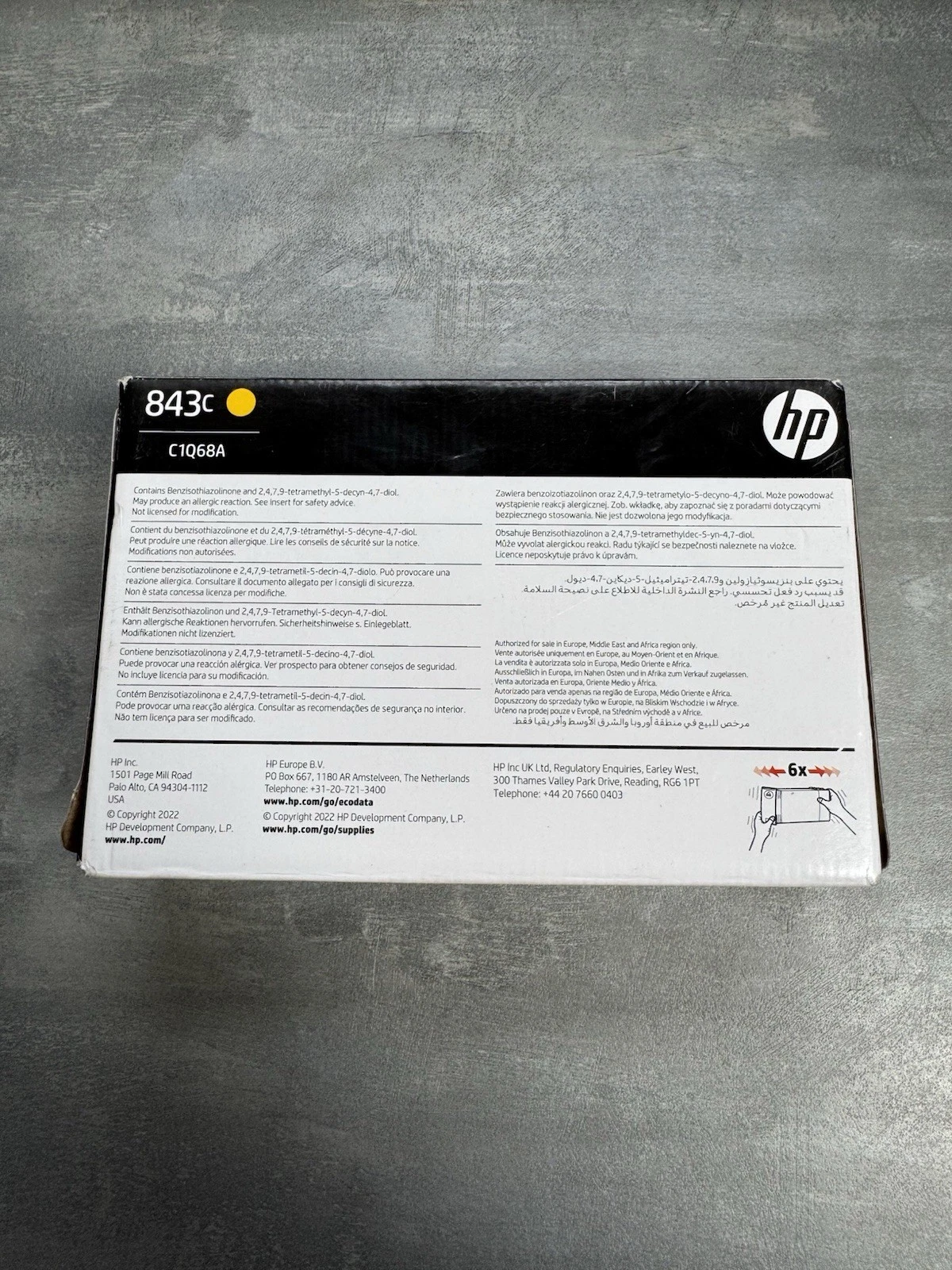 HP Pagewide 843C Yellow 400ml Exp 2027 Brand New Sealed 5