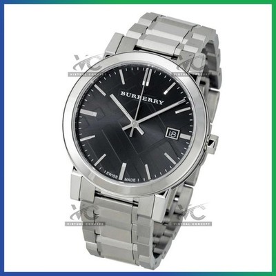 BU9001 Burberry Black Dial Stainless Steel Unisex Watch 38mm for