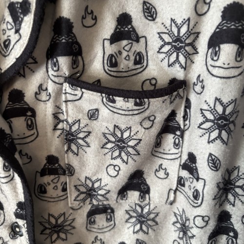 Pigiama Pokemon Center donna 2XL grigio fiocco di neve flanella L/S set petto morbido 44" - Foto 5 di 9