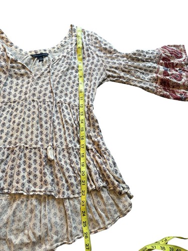 American Eagle Boho Chic Bell Sleeve Shirt - Size Medium As Is - Picture 10 of 13