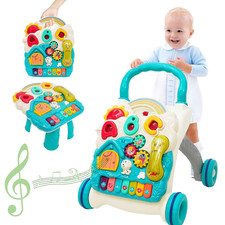 Sit-To-Stand Learning Walker 3 In1 Baby Walker Early Education Activity Center w