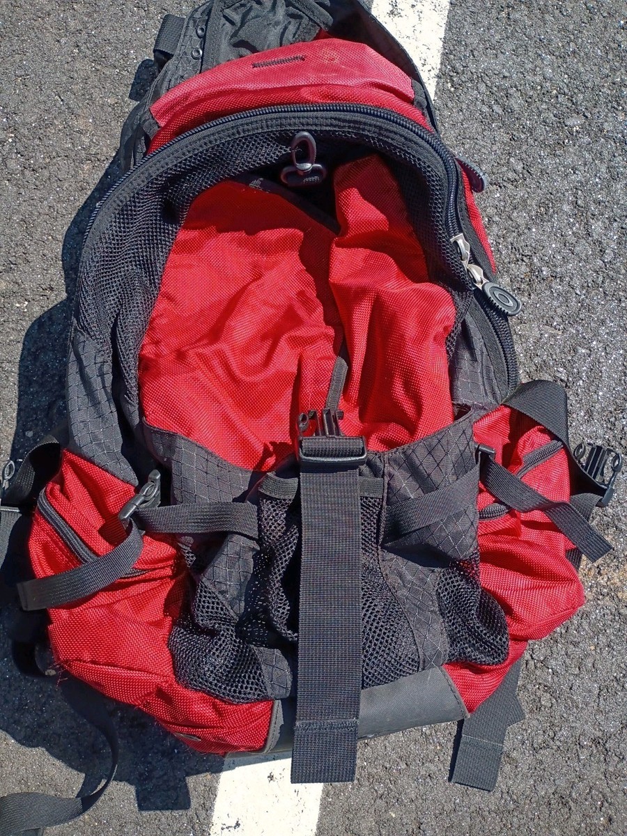 Oakley Kitchen Sink Backpack Rare Red Black Factory Pilot Good