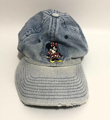 Vintage Walt Disney World Blue Denim Jean Minnie Mouse Hat  display picture 1