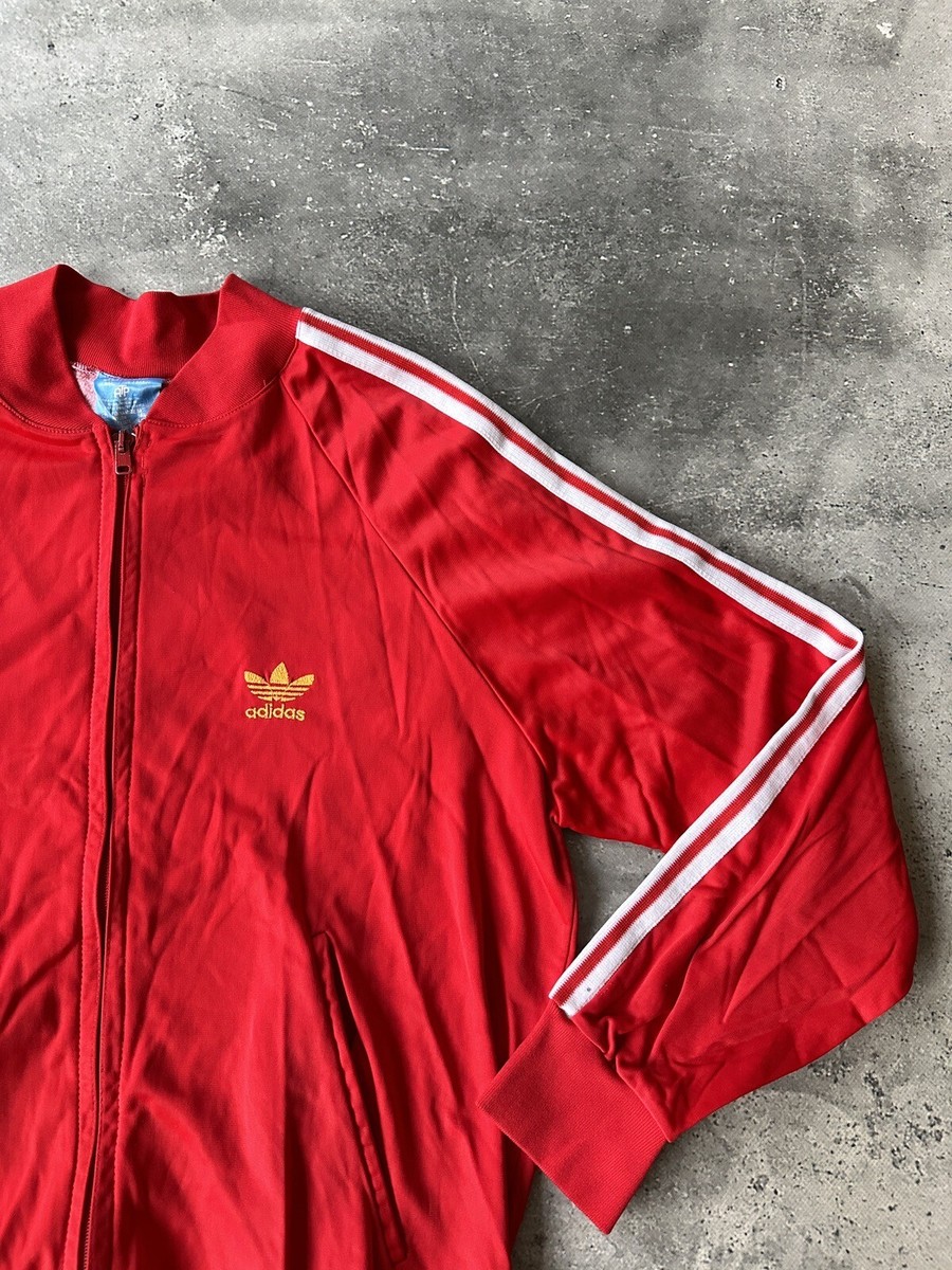 VINTAGE ADIDAS ATP 1970-1980s RED TRACKSUIT NYLON VENTEX JACKET