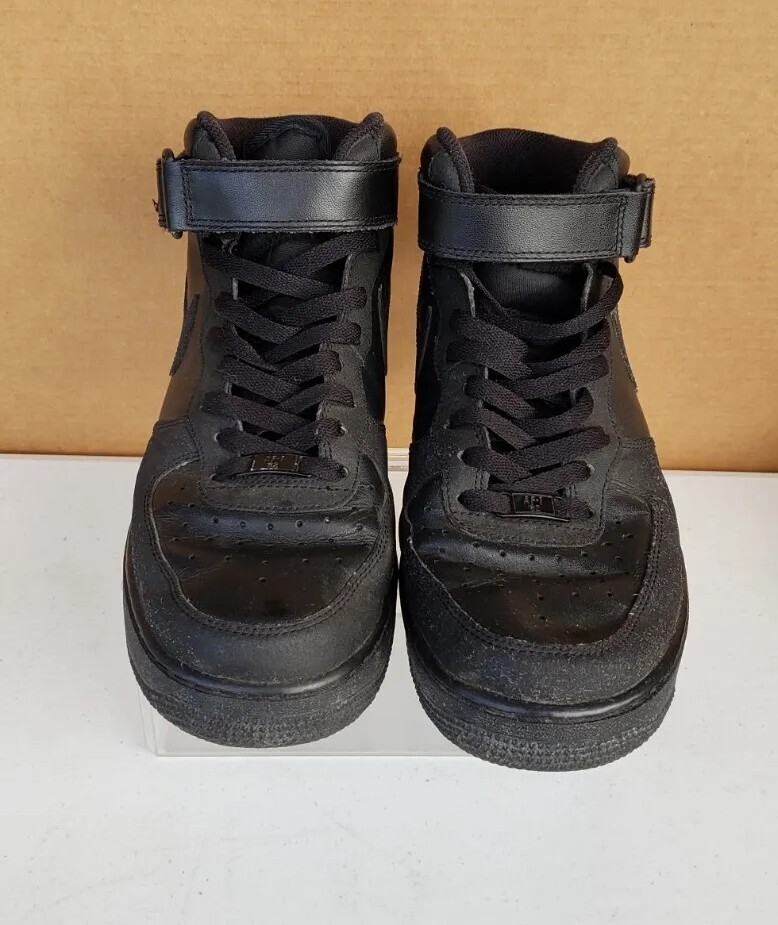 Nike Air Force 1 Mid 07 Triple Black Athletic Shoes 315123