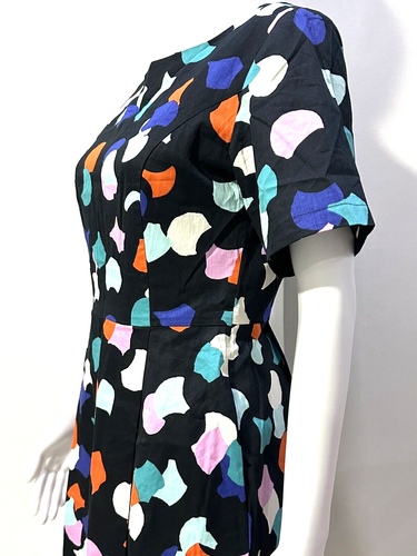 MARIMEKKO "LYHYT" GEOMETRIC PRINT PLEATED DRESS MULTICOLOR SIZE 36 - Picture 7 of 9