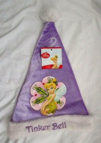 Disney Tinkerbell Purple Santa Hat One 