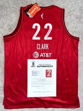 CAITLIN CLARK SIGNED INDIANA FEVER KIDS SWINGMAN NIKE JERSEY IOWA HAWKEYES JSA