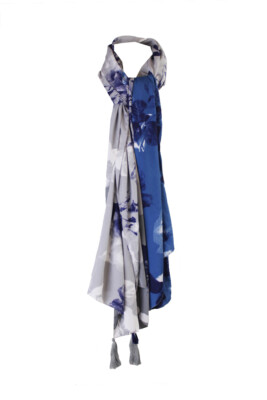 Cejon Grau Blau Zwillings Dornen Tag Wrap OS