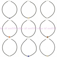 3mm Faceted Black Spinel Round Multi-Color Natural Gems Beads Necklace 18''