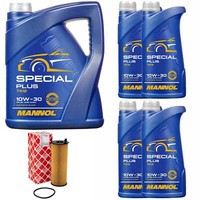 MotoröL Set Mannol 10W-30 API SN 9 Liter + ÖLfilter FüR Audi A6 A4 A8 2.7 3.0