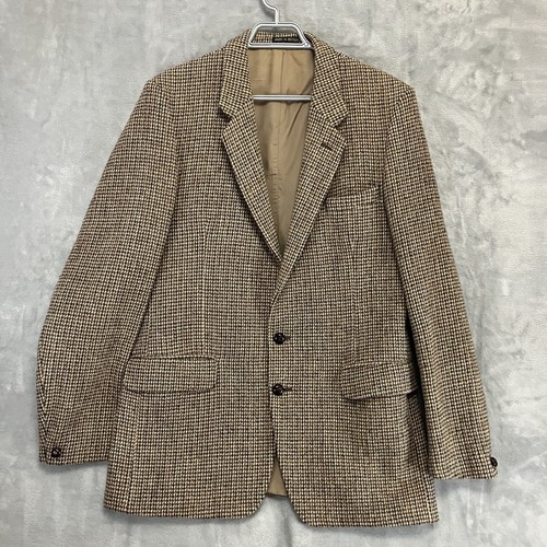 Harris Tweed Jacket Brown Check Dunn & Co Mens Size Chest 42"