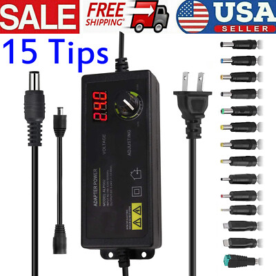 #ad DC 3V 24V 60W Universal Adjustable Power Supply Variable Switching AC DC Adapter $13.99