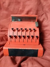 Antique Red Tom Thumb Toy Children's Cash Register Tin Vintage