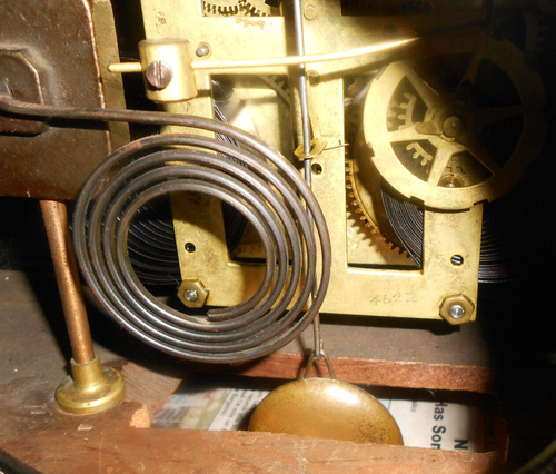 Antique Waterbury 8-Day Key Wind OPEN ESCAPEMENT Chime Strike Clock WKS! AS IS! - Picture 17 of 19