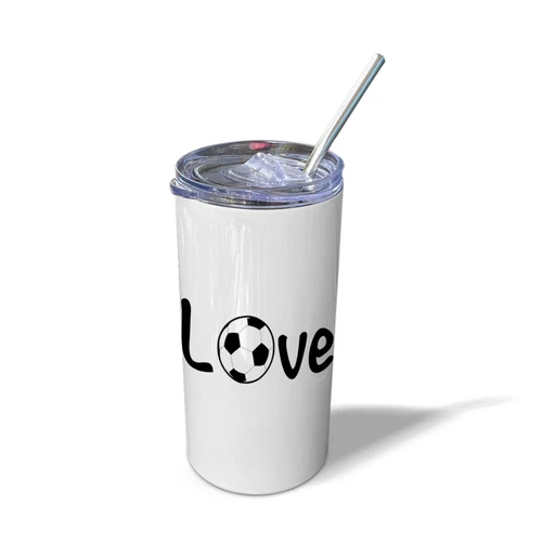 Travel Mug Tumbler Love Soccer Ball Sports B Euro Cup Thermal Coffee Cup