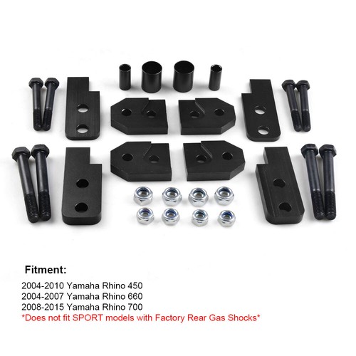 For Yamaha Rhino 450 660 700 UTV 04-15 Front & Rear Suspension 2” Lift Kit Black - Picture 2 of 11