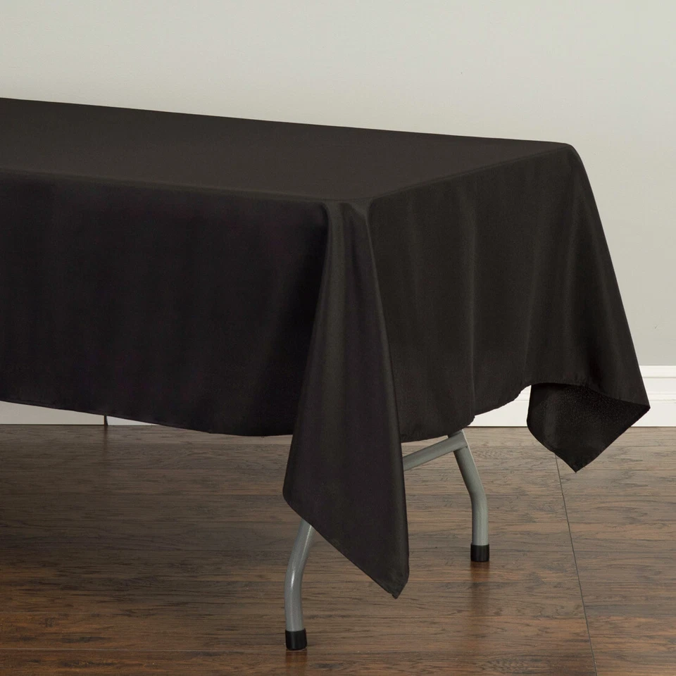 60 x 126 in. Rectangular Polyester Tablecloths for 8 ft. Tables Banquet Party - Image 3 of 4