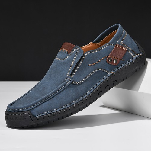 Zapatos informales elegantes para hombre hechos a mano al aire libre zapatos de cuero parte superior baja mocasines de talla grande - Imagen 32 de 36