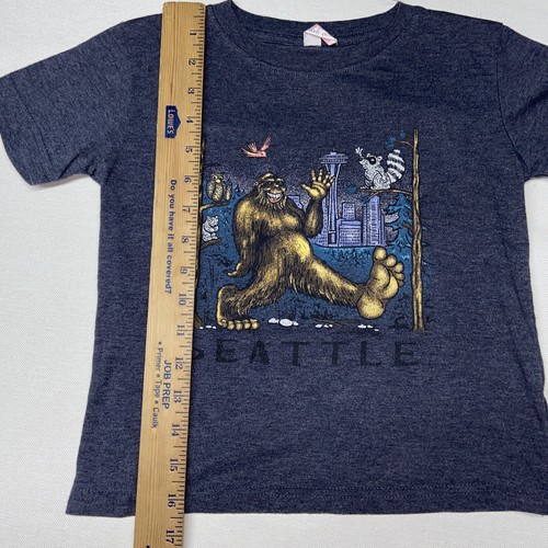 Rabbit Skins Shirt Youth XS Big Foot Sasquatch Seattle Short Sleeve - Picture 5 of 8