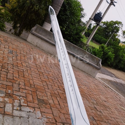 Espada Vikinga del Rey Ragnar Lista para la Batalla Espada Medieval con Vaina y Placa - Imagen 8 de 11