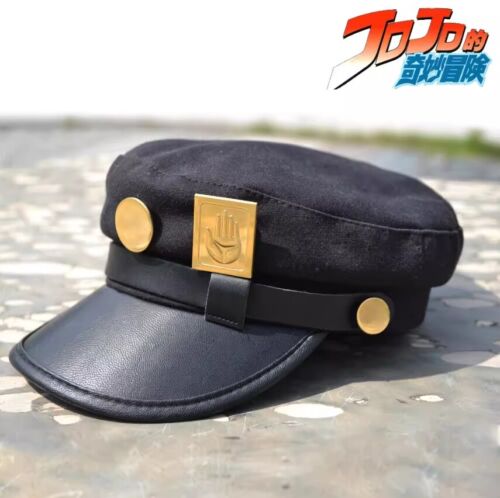 Animation JoJo's Bizarre Adventure Kujo Jotaro Cosplay Black Nylon Sun Hat Gift - Picture 4 of 9