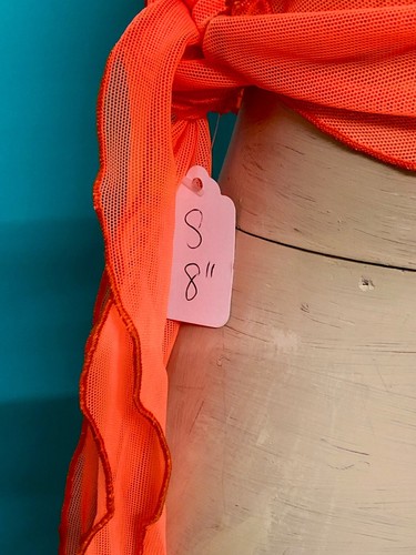 NWT Flo Orange Tie Dye Stretch Mesh Swim Beach Pool Wrap Sarong Micro Skirt S/8" - Picture 5 of 7