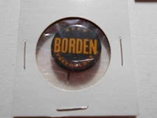 7/8" Borden Freeholder unknown location cello pinback button