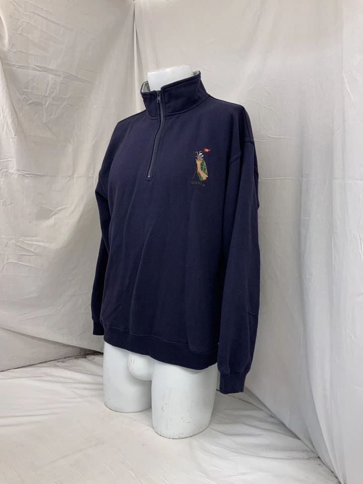 Orvis Sweater L Purple 1/4 Zip Poly Cotton Long Sleeve Golf Logo YGI P2-49 - Image 4 of 4